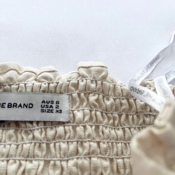 NWOT FAITHFULL THE BRAND LAIS STRAPLESS SMOCKED BELTED CROPPED WIDE LEG JUMPSUIT - Picture 10 of 14